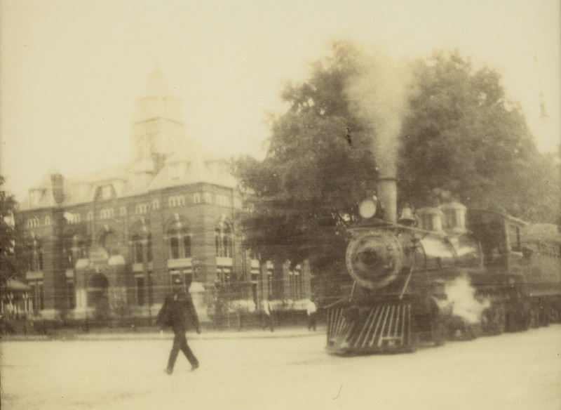 Train-passing-1885-Alachua-County-Courthouse